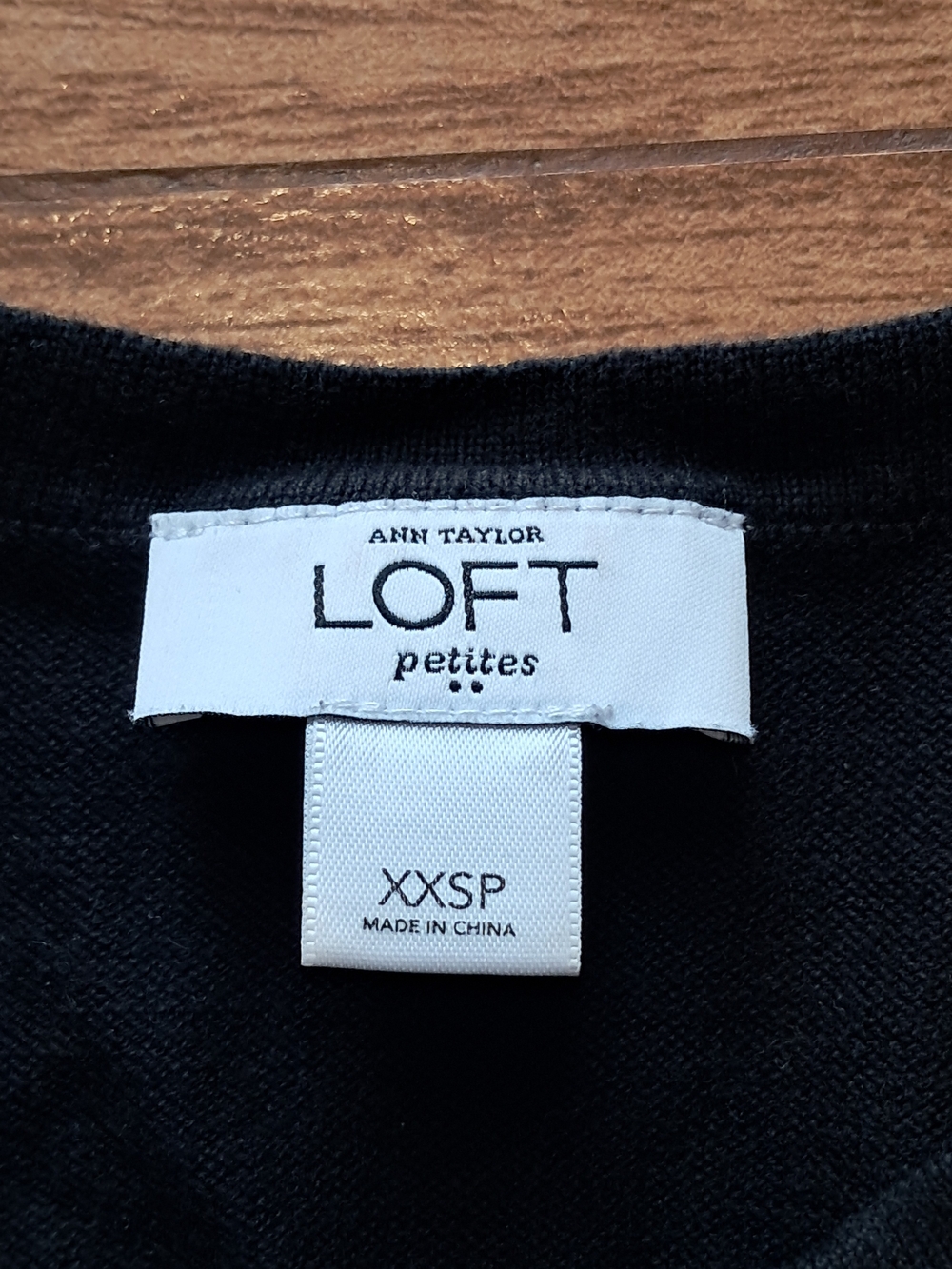 LOFT Black Ruffle-Front Button Cardigan - Picture 2 of 3